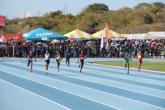 A race at the 28thGulf Insurance Interprimary Schools Athletics Championship   at the Long Point sporting facility on March 28, 2018 (file photo)