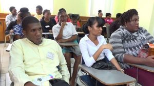 A section of the participants at the opening ceremony of the Department of Education’s two-week Prospective Teachers Course a Marion Heights on June 25, 2018