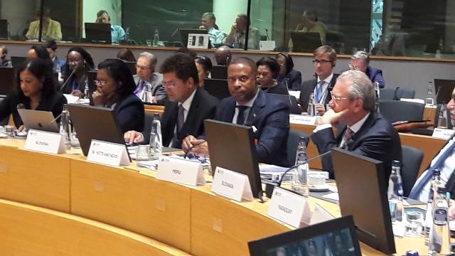 Hon. Mark Brantley, Minister of Foreign Affairs at the European Union and the Community of Latin American and Caribbean States meeting in Brussels on July 16, 2018