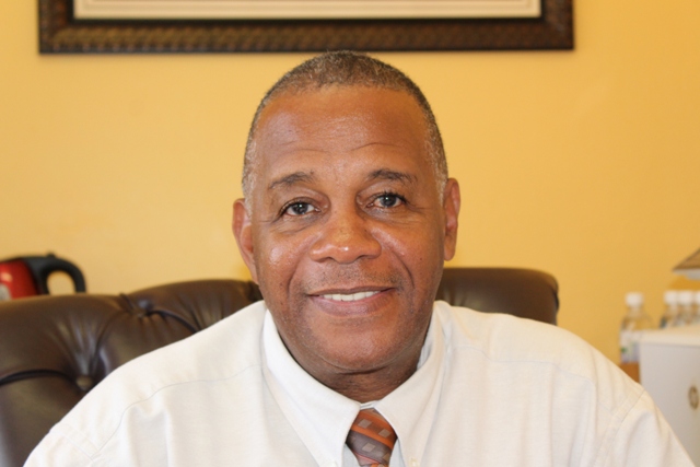 Hon. Eric Evelyn, Minister responsible for Social Development on Nevis at his office on August 23, 2018