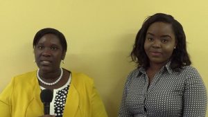 (l-r) Ms. Jeanelle Kelly, Senior Quarantine Officer and Ms. Shakema Hazel, Quarantine Assistant Officer in the Department of Agriculture in St. Kitts facilitators of a one-day workshop, a collaborative effort of the Departments of Agriculture on St. Kitts and on Nevis