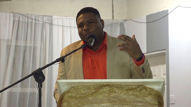 Hon. Troy Liburd, Jr. Minister in the Ministry of Education on Nevis at the Nevis Teachers’ Union Cocktail and Dance at Occasions on November 03, 2018