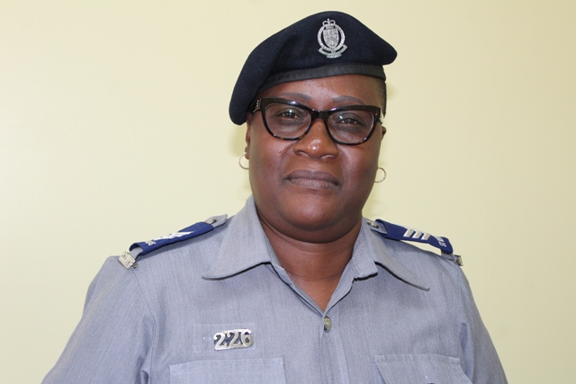 Sgt. Marva Chiverton, Head of the Traffic Department in the Royal St. Christopher and Nevis Police Force, Nevis Division