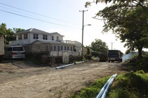 Nevis Water Department replacing water lines in the in the Craddock Road Rehabilitation Project on November 19, 2018