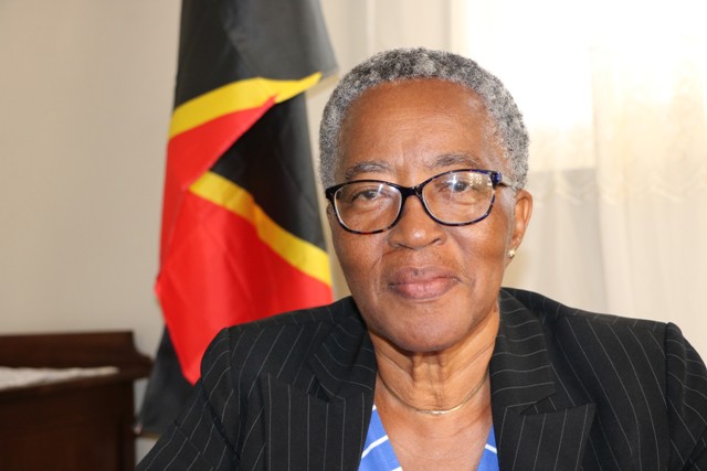 Photo caption: Deputy Governor-General of Nevis Her Honour Hyleeta Liburd at her office at Bath Plain on January 30, 2019