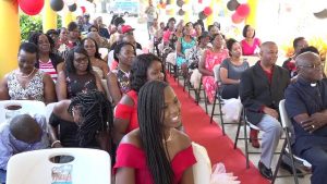 Some of those present at the107th birthday celebration of Ms. Celian “Martin” Powell, the oldest living person on St. Kitts and Nevis on January 19, 2019, at the Flamboyant Nursing Home