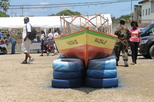 The boat exhibit at the then Department of Fisheries booth at the Agriculture Open Day in 2017