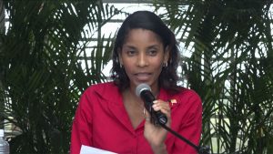 Mrs. Nadine-Carty Caines, Coordinator of the Health Promotion Unit in the Ministry of Health on Nevis