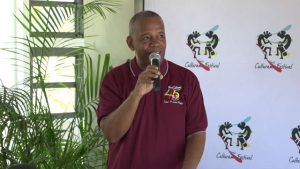 Hon. Eric Evelyn, Minister of Culture at the Culturama Secretariat’s Media Launch for Culturama 45 at the Mount Nevis Hotel on May 03, 2019