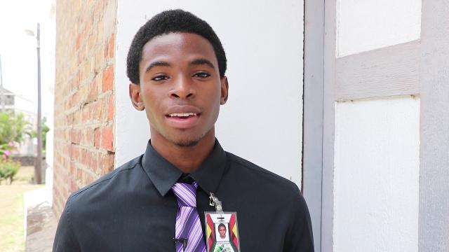Divanuo Dore a 5th Form student of the Gingerland Secondary School who wishes to pursue his dreams of becoming a nurse