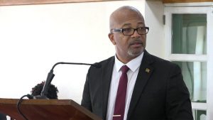 Hon. Spencer Brand, Minister of Physical Planning in the Nevis Island Administration, at a sitting of the Nevis Island Assembly Chambers at Hamilton House on October 08, 2019