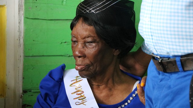 Ms. Eliza “Liza Liburd Jeffers” Flanders of Hamilton, Nevis’ newest centenarian celebrating her 100th birthday at her home in Hamilton on November 30, 2019