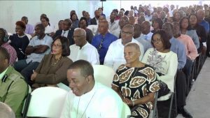 A section of persons present at the commissioning ceremony of the new building in Charlestown which will house the Nevis Island Administration’s Treasury Department, on January 30, 2020