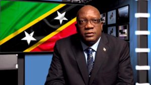Dr. the Hon. Timothy Harris, Prime Minister of St. Kitts and Nevis delivering an address to the nation on May 18, 2020