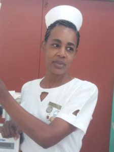 Sylvianna Andre-Powell at work at the Alexandra Hospital on May 13, 2020, named Nurse of the Year 2020 by the Nevis Nurses Association for her selflessness and dedication to duty (photo provided)