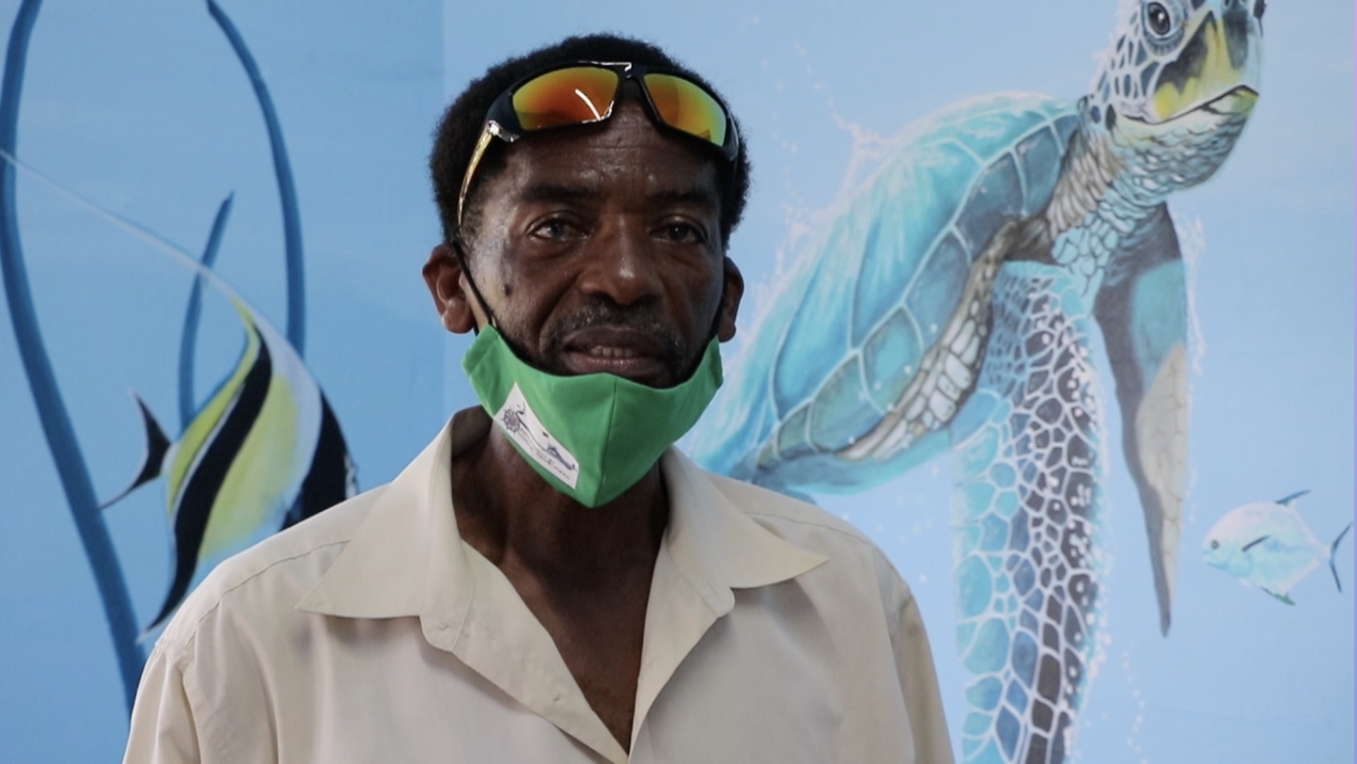 Mr. Lemuel Pemberton, Deputy Director of the Department of Marine Resources in St. Kitts and Nevis at the recently renovated fisheries complex in Charlestown on June 17, 2020.