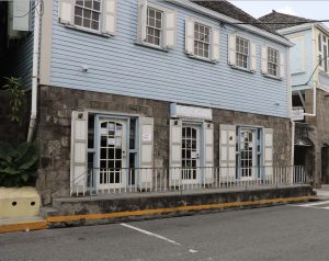 The Nevis Postal Services building in Charlestown