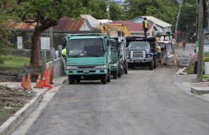 Ongoing roadwork on the lower section of Craddock Road on July 23, 2020, the last area to be completed in the Craddock Road Rehabilitation Project