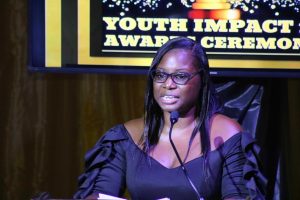 Kerdis Clarke, Director of Youth on Nevis at the Department of Youth’s Youth Impact 12 Awards Ceremony at the Nevis Performing Arts Centre on August 12, 2020