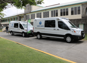 Two new 2020 Chevrolet Express Type 2 ambulances commissioned at the Alexandra Hospital in August, 2020