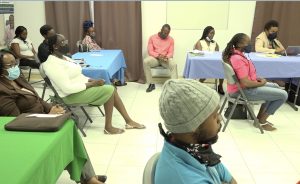 Another section of participants and facilitators at the opening ceremony of the Small Business Boot Camp hosted by the Ministry of Health and Gender Affairs in the Nevis Island Administration at the GMBC Building in Charlestown on October 19, 2020