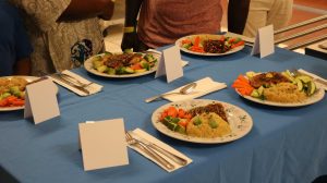 Participant’s completed assignments at the end of a session during the Department of Gender Affairs “Men Can Cook” programme at the Charlestown Primary School’s Cafeteria on November 23, 2020