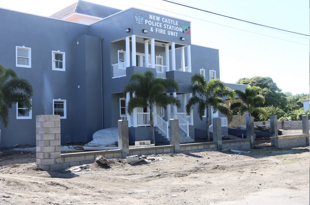 Last minute preparations ongoing at the site of the Newcastle Police Station and Fire Unit along the Island Main Road in Newcastle on November 26, 2020, ahead of its December 03 official opening