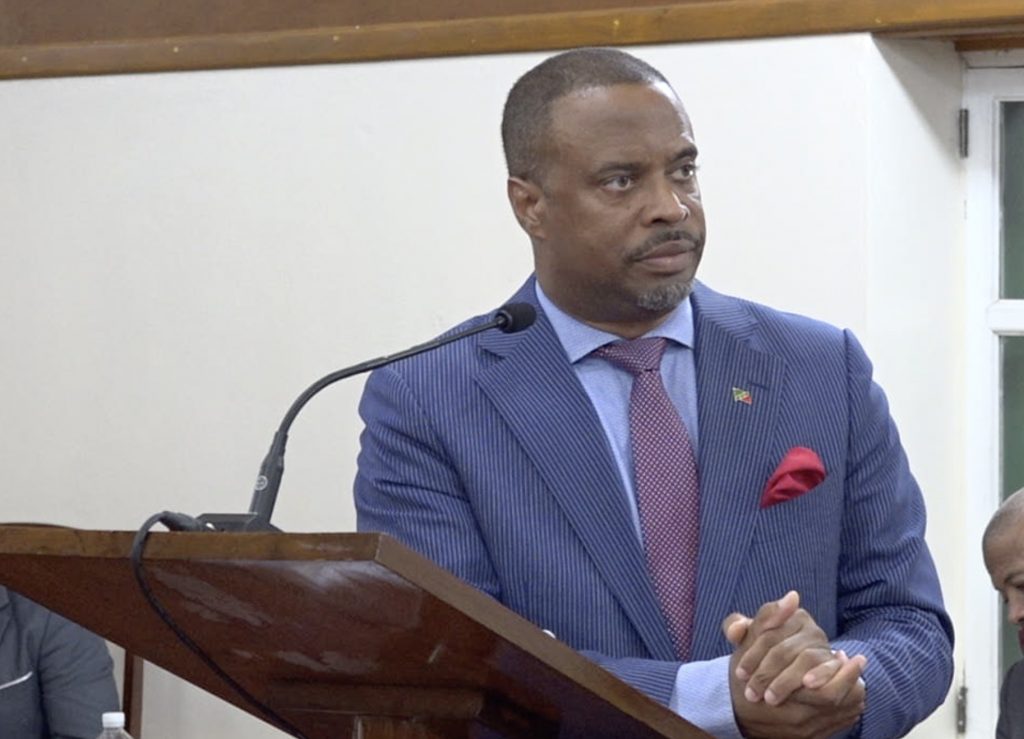 Hon. Mark Brantley, Premier of Nevis and Minister of Finance in the Nevis Island Administration at a recent sitting of the Nevis Island Assembly at Hamilton House