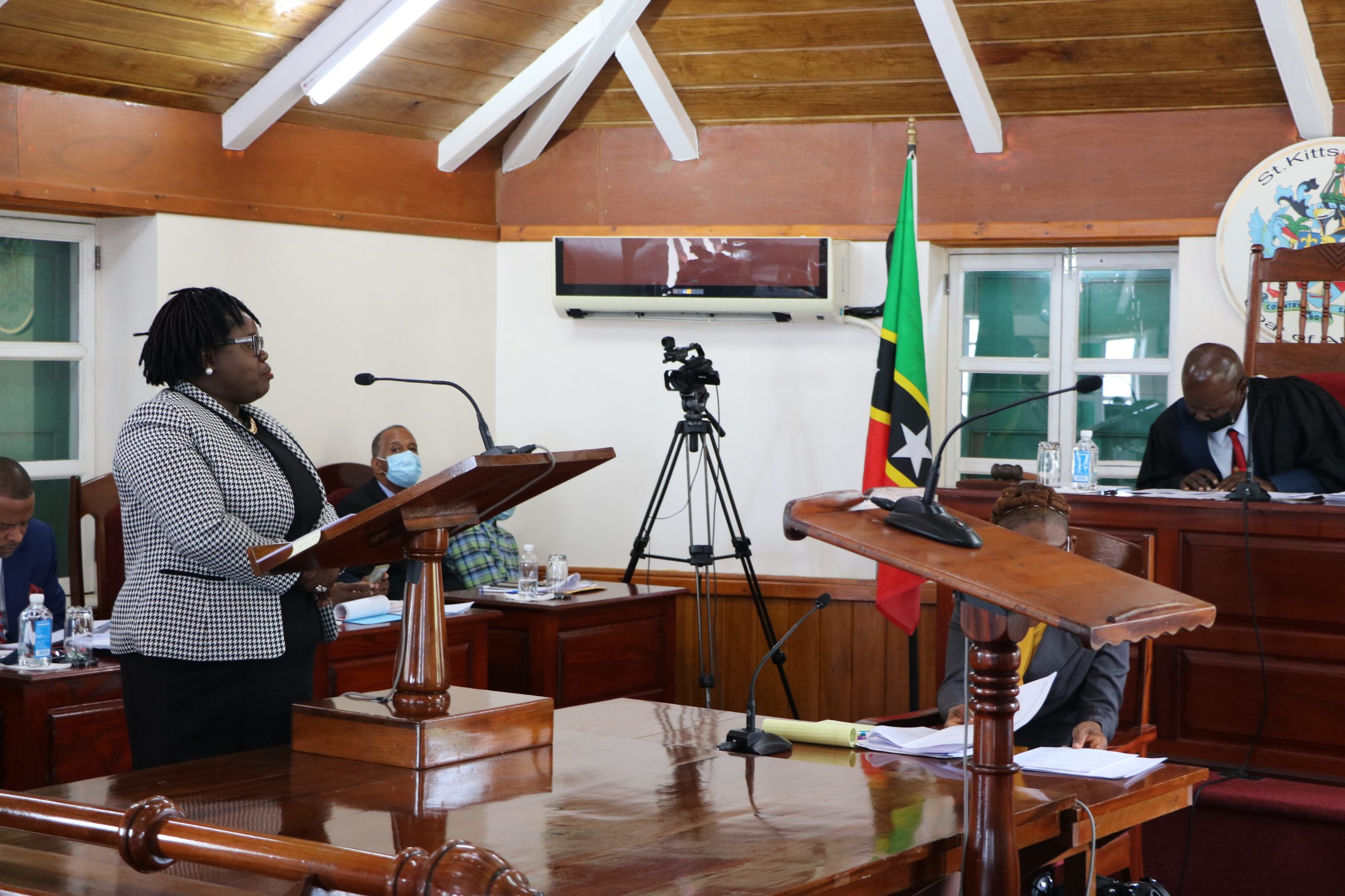 Hon. Hazel Brandy-Williams, Junior Minister of Health on Nevis at a sitting of the Nevis Island Assembly on July 13, 2021