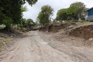Ongoing work on the Butlers Road Rehabilitation and Restoration Project on July 12, 2021