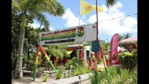 Sunshine’s Beach Bar and Grill at Pinney’s Beach one of the establishments participating the Nevis Health Promotion Unit’s free condom initiative to fight against HIV and other sexually transmitted infections