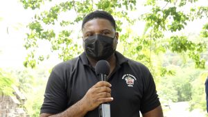 Hon. Troy Liburd, Junior Minister of Education on Nevis, on tour with public school principals, deputy principals and supervisors at the Nevisian Heritage Village at Fothergills Estate on August 27, 2021