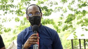 Mr. Kevim Barrett, Permanent Secretary in the Ministry of Education, on tour with public school principals, deputy principals and supervisors on August 27, 2021 at the Nevisian Heritage Village at Fothergills Estate