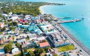 An ariel view of charming Charlestown one of the photographs featured in an article on Nevis in the Canada-based Travel Courier magazine’s October 14, 2021 edition