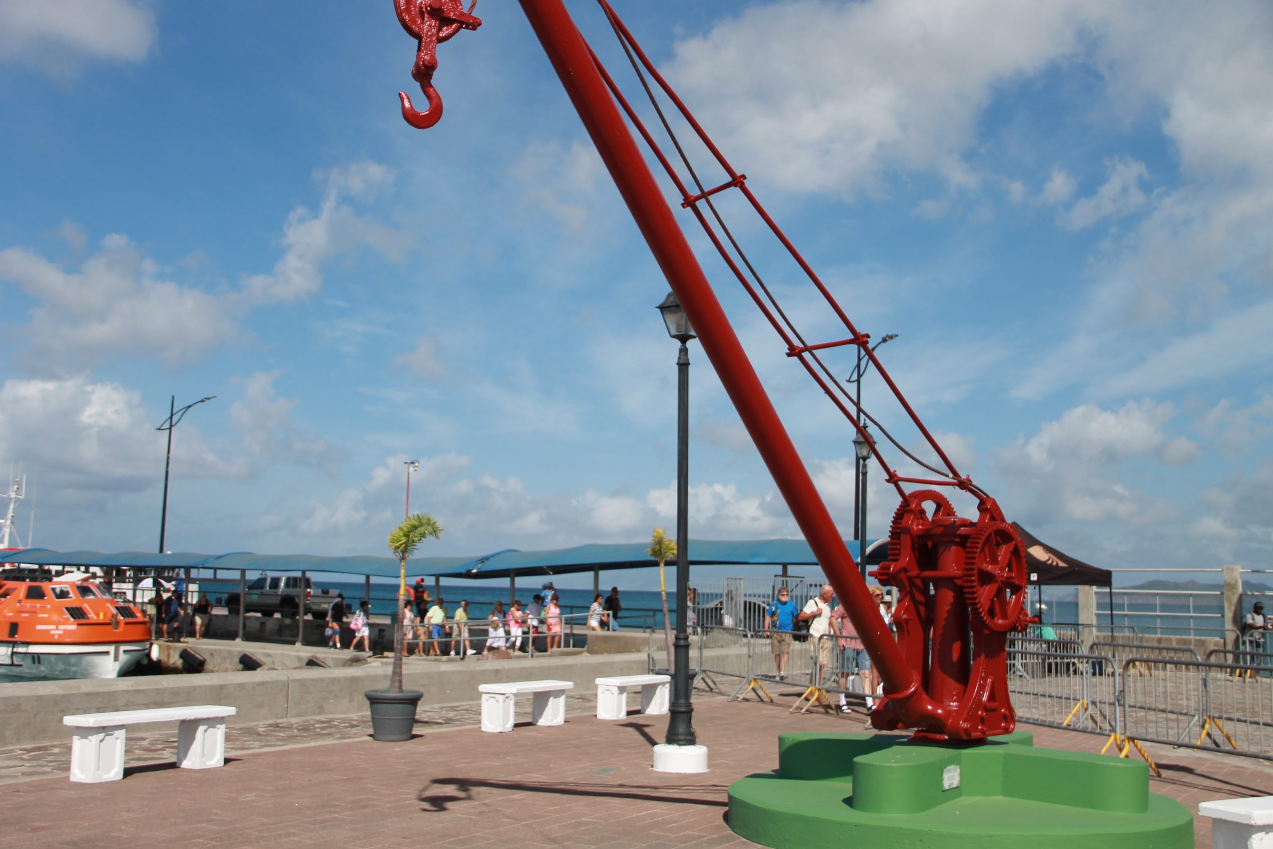 Cruise visitors arriving on Nevis at the Charlestown Port (file photo)