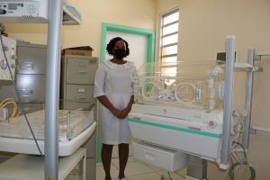 Neonatal equipment at the Alexandra Hospital with Assistant Matron Dhaima Golding (file photo)