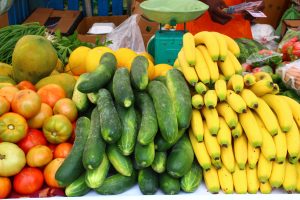 Fruits and vegetables cultivated on Nevis (file photo)