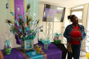 A business boot camp participant’s work on display at the Department of Gender Affairs’ Gender Expo ‘22 at the Malcolm Guishard Recreational Grounds at Pinney’s on March 18, 2022