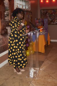 Hon. Hazel Brandy Williams host of the first St. James’ Women of Entrepreneurial Excellence Awards on April 07, 2022 at the Indian Summer restaurant in Cades Bay