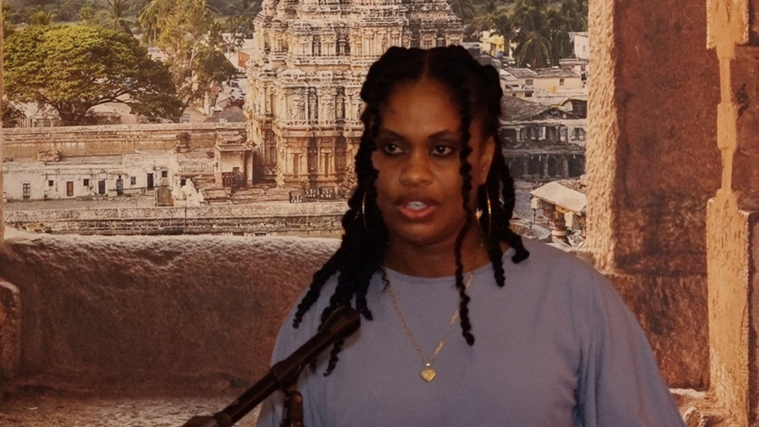 Ms. Latoya Jeffers, a gender equality advocate on Nevis, delivering remarks at the first St. James’ Women of Entrepreneurial Excellence Awards on April 07, 2022 at Indian Summer restaurant in Cades Bay