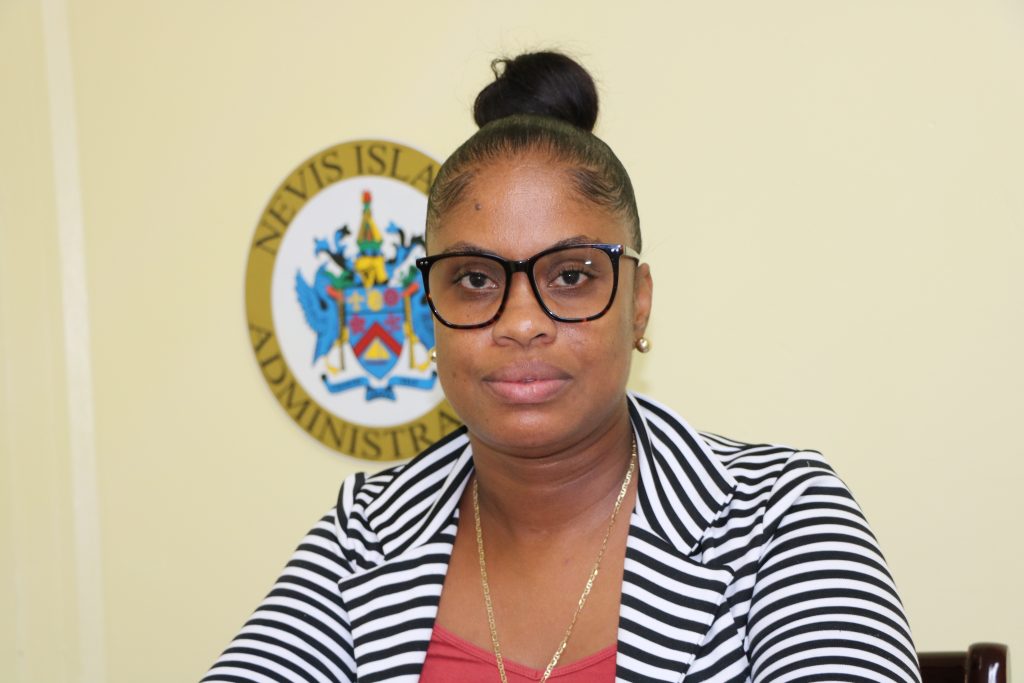 Ms. Latoya Jeffers, Assistant Secretary in the Ministry of Health and Gender Affairs on Nevis, speaking to the Department of Information on May 10, 2022