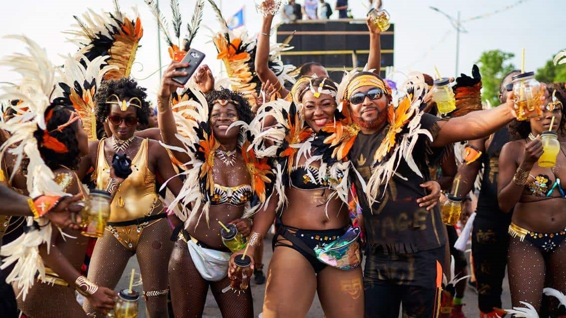 Revellers enjoying Nevis carnival (photo provided)