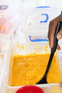 Local mango puree from the Agro Processing Unit in the Department of Agriculture on Nevis