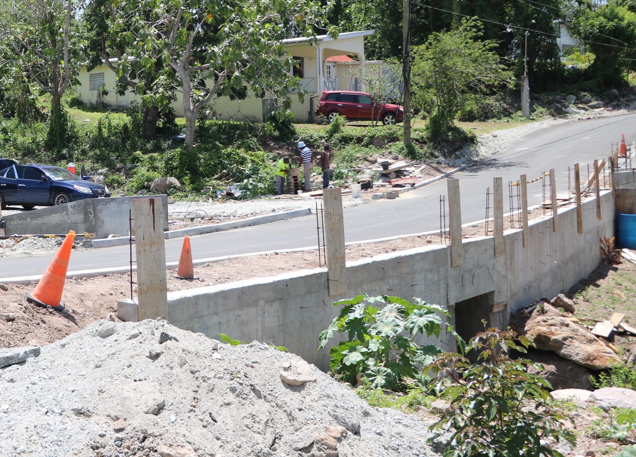 public-works-minister-pleased-with-the-progress-of-culvert-and-road