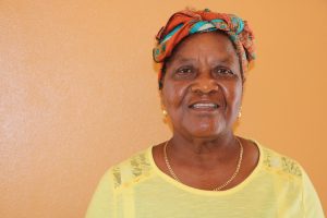 Mrs. Muriel Cromwell Freeman of Dasent’s Road in Gingerland, a member of the Seniors Recreational Group