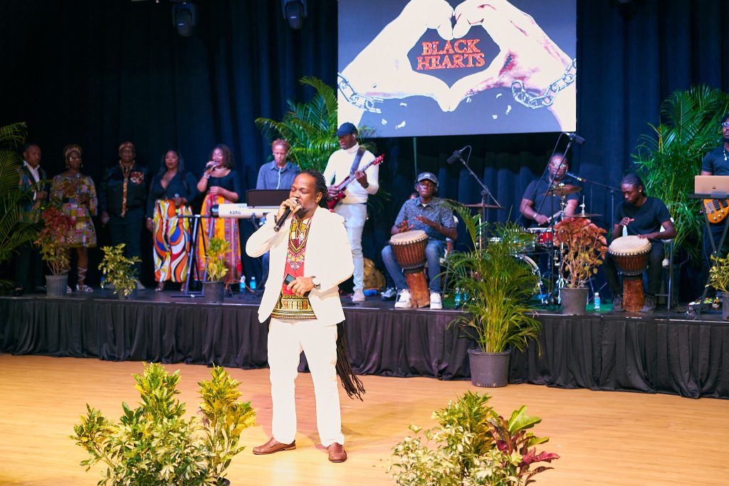 Mr. Brian Powell performing at the Nevis Cultural Development Foundation’s “Black Hearts Freedom Edition” production at the Nevis Performing Arts Centre on February 26, 2023