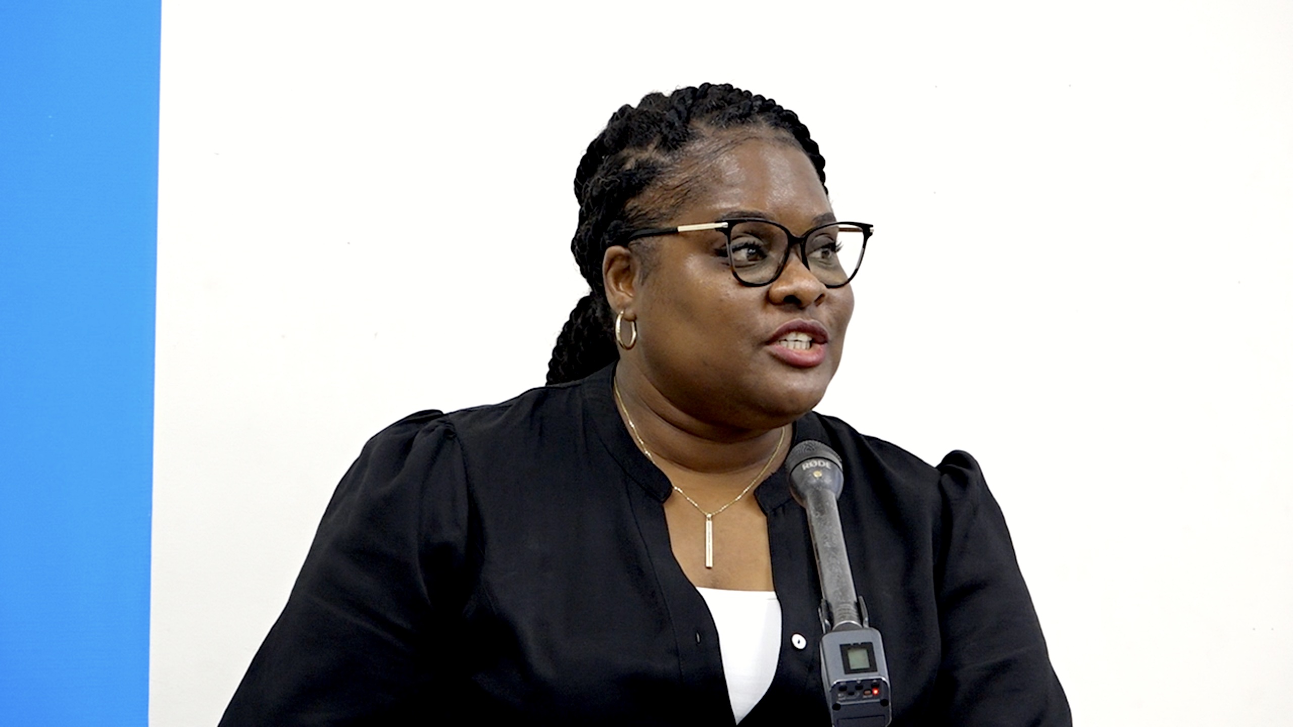 Mrs. Wendy Elliott Williams, United Nations Children Fund St. Kitts and Nevis Programme Coordinator, delivering remarks at the start of a three-day Water and Sanitation Hygiene at the Nevis Disaster Management Department’s conference room on March 20, 2023, hosted by the United Nations Children Fund St. Kitts and Nevis in partnership with the Nevis Disaster Management Department and the National Emergency Management Agency