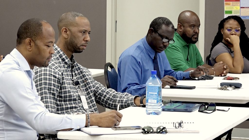 A section of senior civil servants present at the first Nevis Disaster Management Committee (NDC) meeting hosted by the Nevis Disaster Management Department at Long Point on May 15, 2023, ahead of the 2023 Atlantic Hurricane Season  