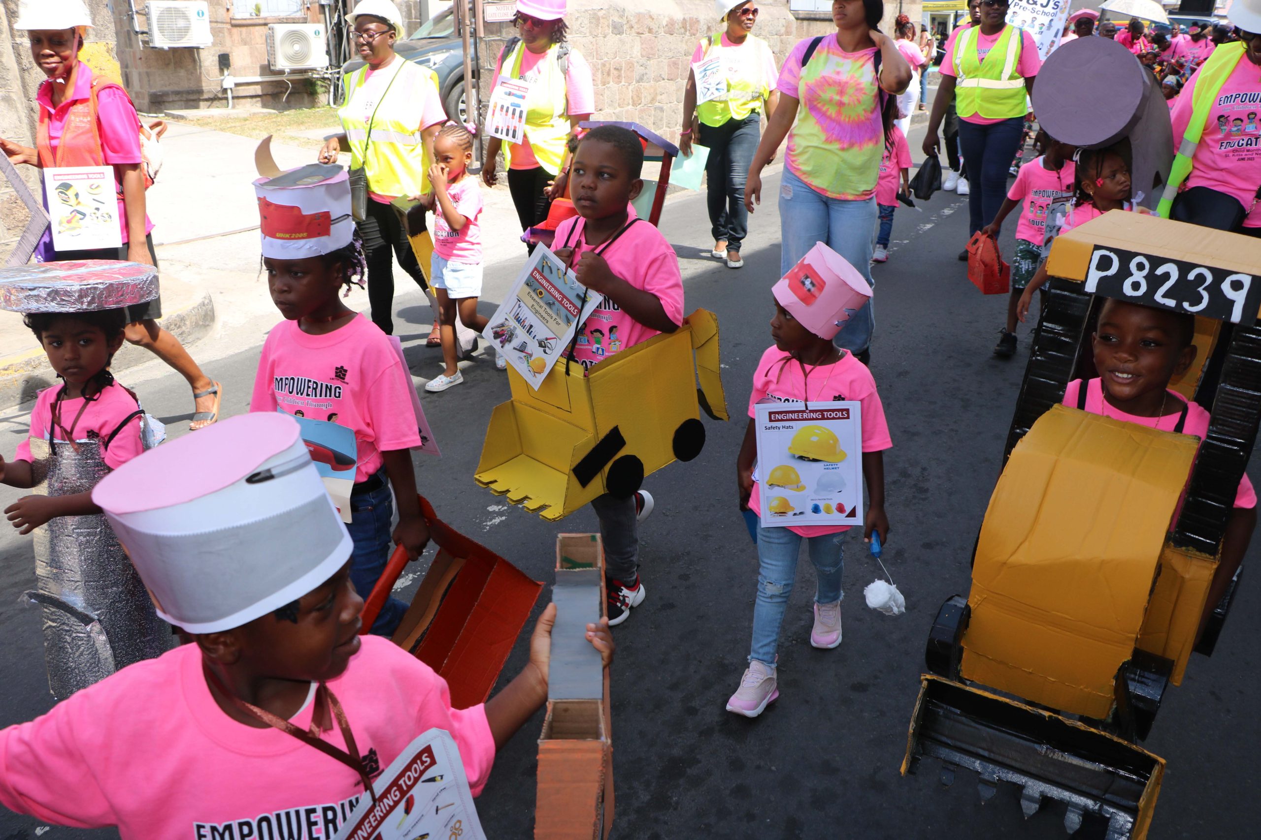 Hundreds of preschoolers on Nevis and parents walked through the streets of Charlestown from Old Hospital Road to the Elquemedo T. Willett Park, in the annual Early Childhood Education’s Child Month Parade on June 09, 2023, with the theme “Empowering our children through STEAM (Science Technology Engineering Arts and Mathematics) Education.”