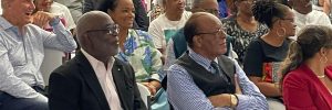 Captive audience at the town hall meeting hosted by Premier of Nevis the Honourable Mark Brantley at the Christ Anglican Church Hall in Devonshire, Bermuda on October 25, 2024